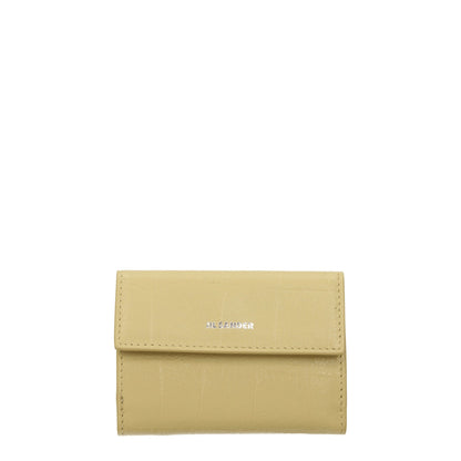 Jil Sander Yellow Leather Wallets - from Jil Sander