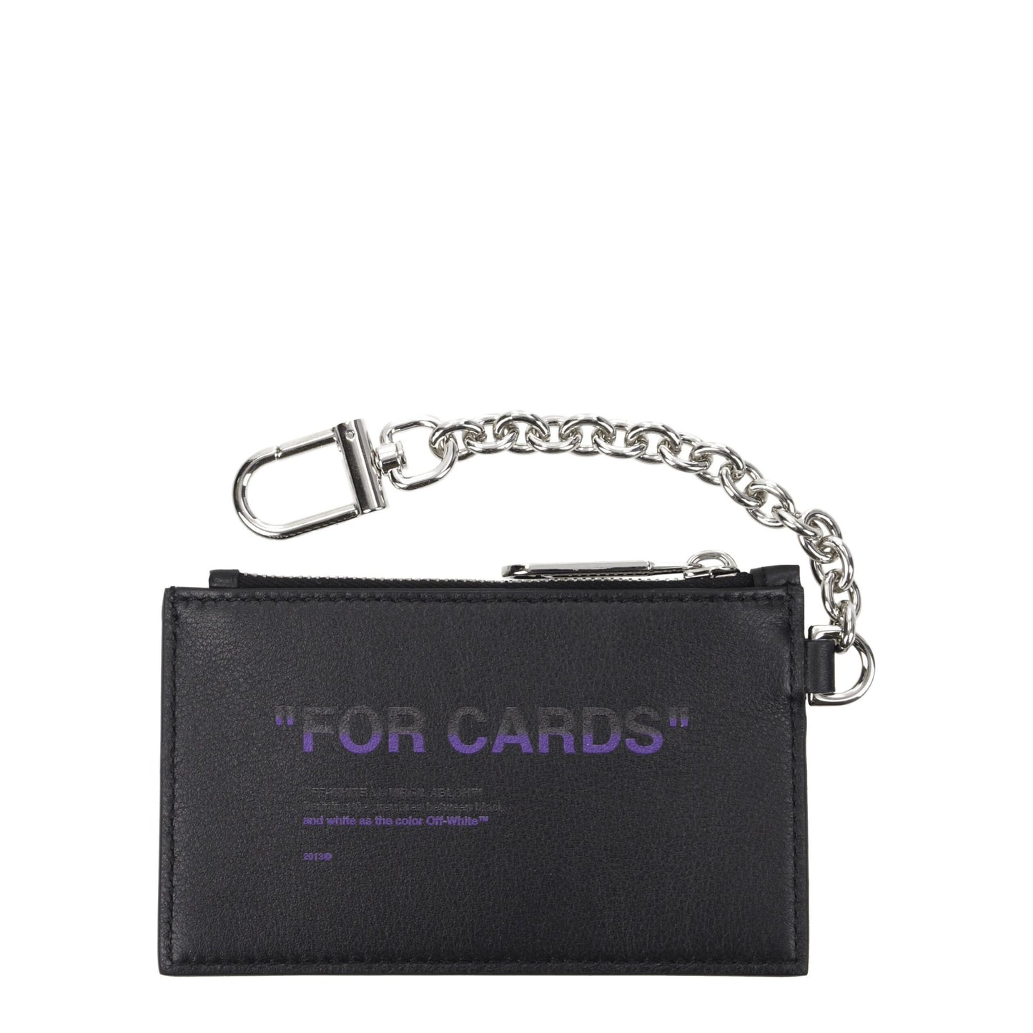 Off White Black Leather Wallets