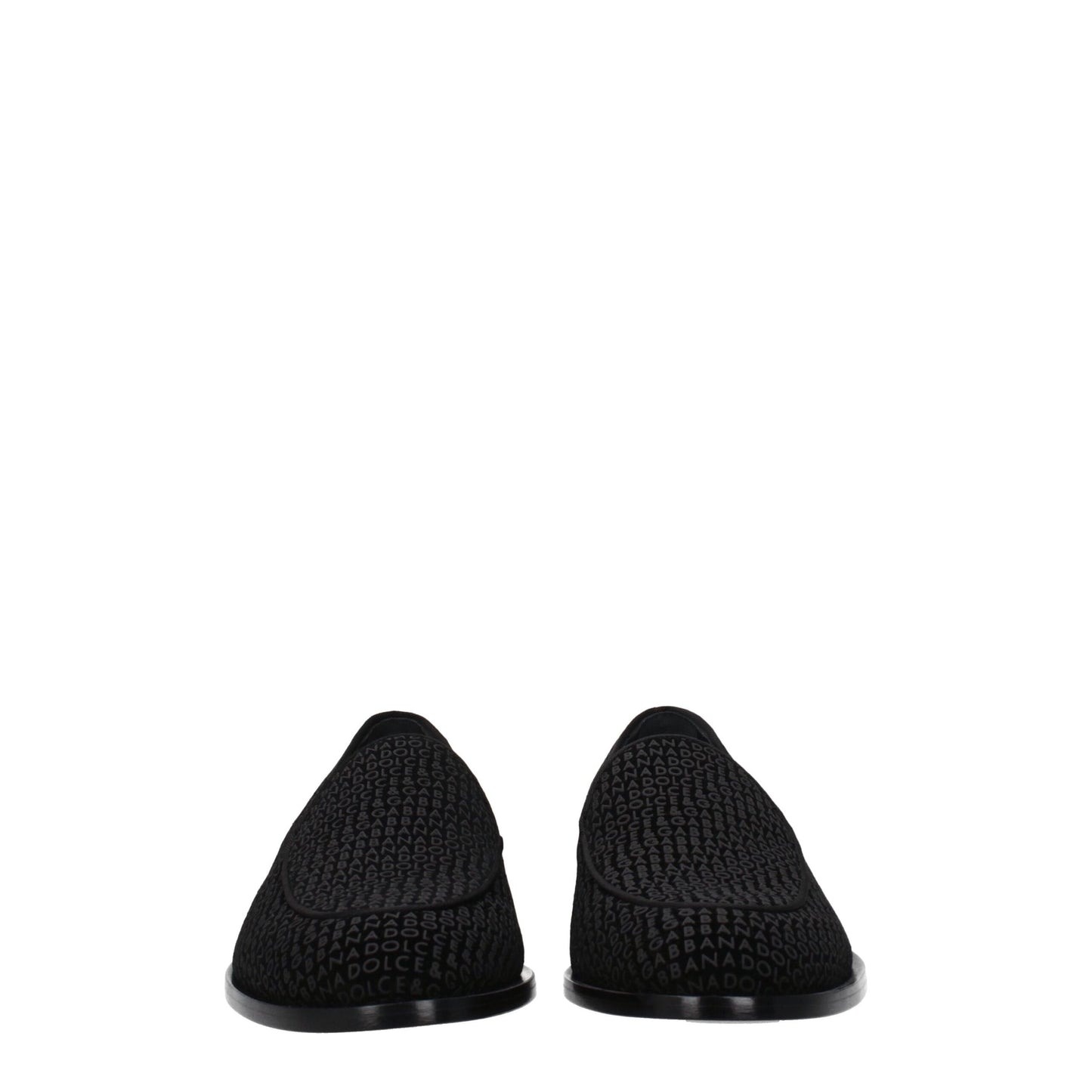 Dolce &amp; Gabbana Black Velvet Slip-On Loafers