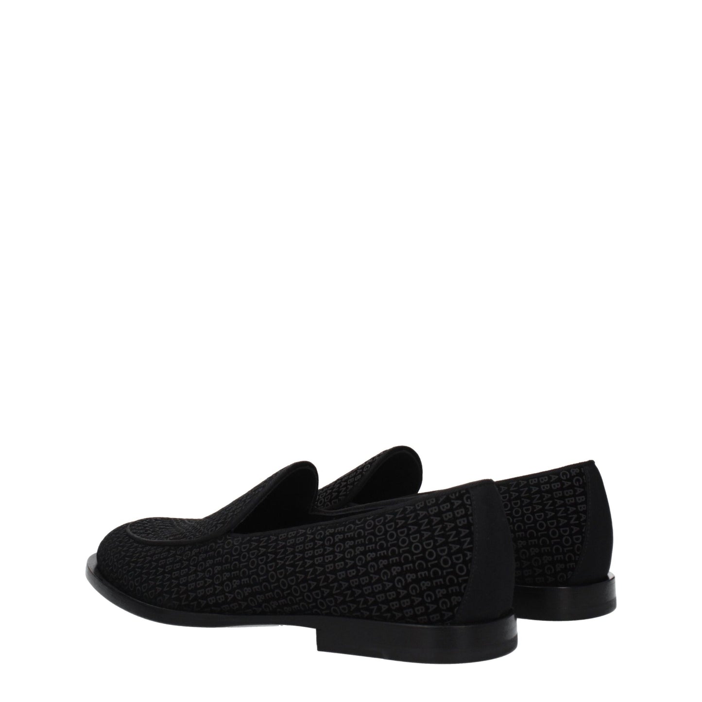 Dolce &amp; Gabbana Black Velvet Slip-On Loafers