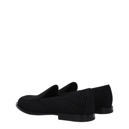 Dolce &amp; Gabbana Black Velvet Slip-On Loafers