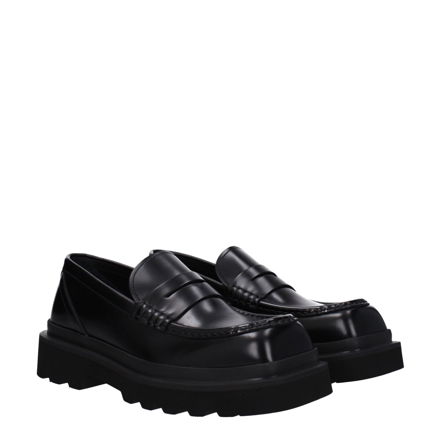 Dolce & Gabbana Black Leather Slip-On Loafers - from Dolce & Gabbana