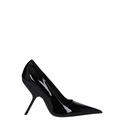 Salvatore Ferragamo Black Leather Broch