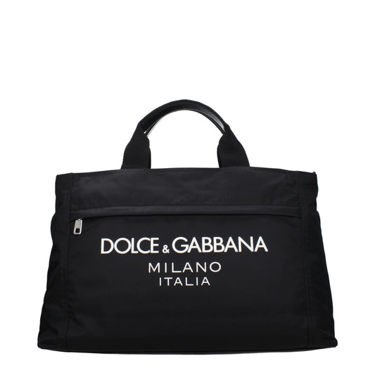 Dolce &amp; Gabbana Black Fabric Luggage And Travel