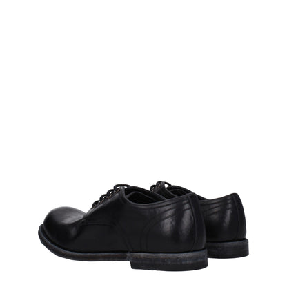 Dolce &amp; Gabbana Black Leather Oxfords And Derbies