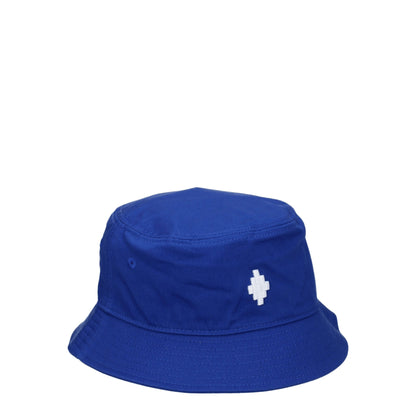 Marcelo Burlon Blue Cotton Bucket Hats
