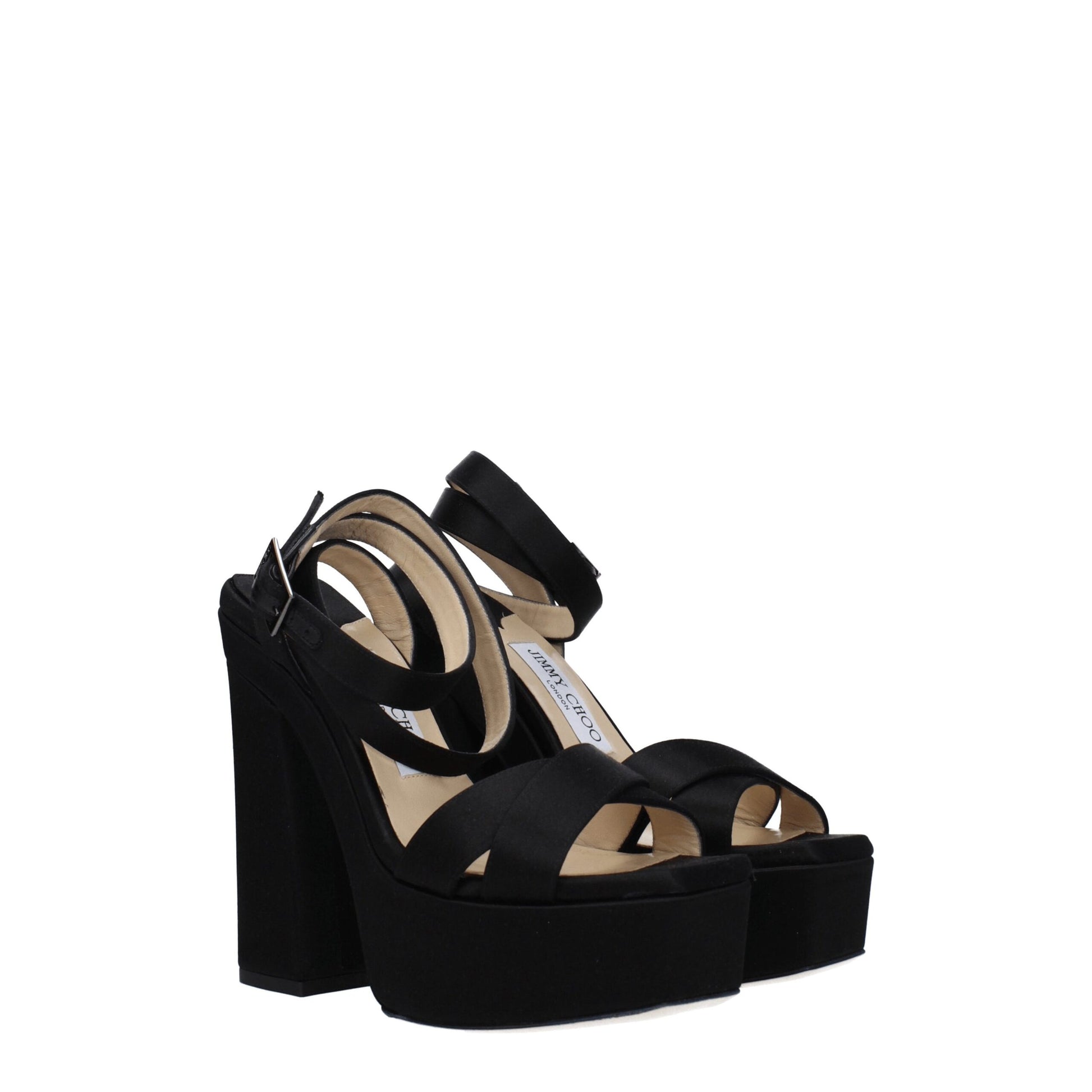Jimmy Choo Black Satin Platforms - from Jimmy Choo