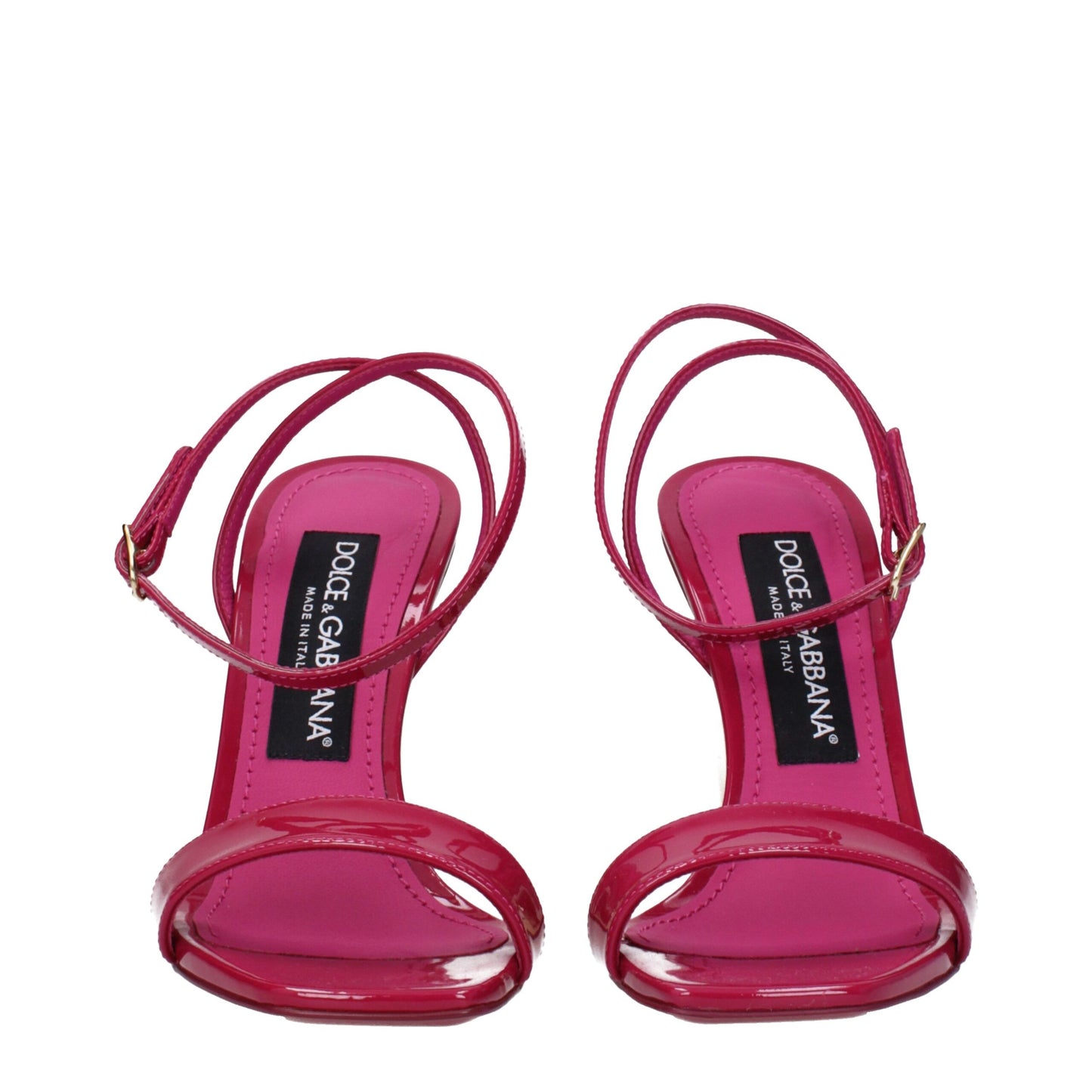 Dolce &amp; Gabbana Pink Leather Stiletto Heels Sandals