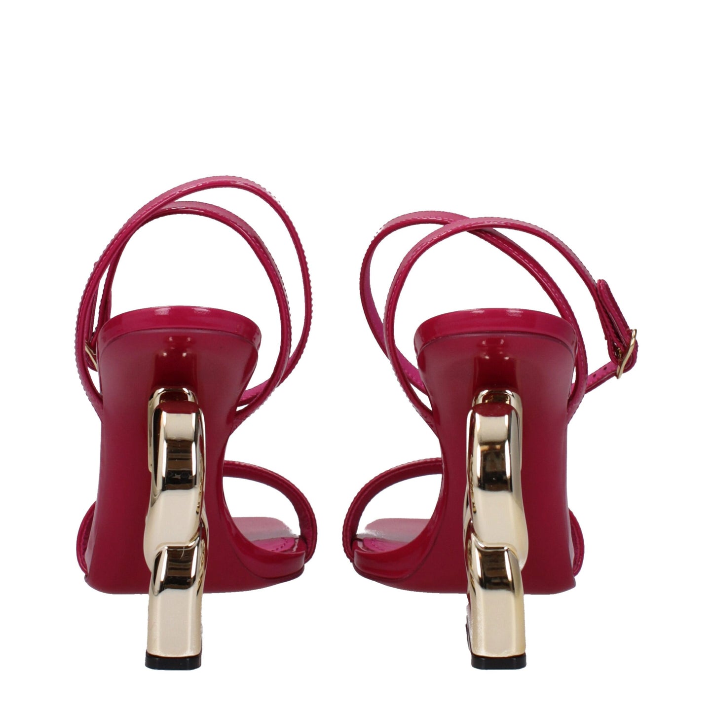 Dolce &amp; Gabbana Pink Leather Stiletto Heels Sandals