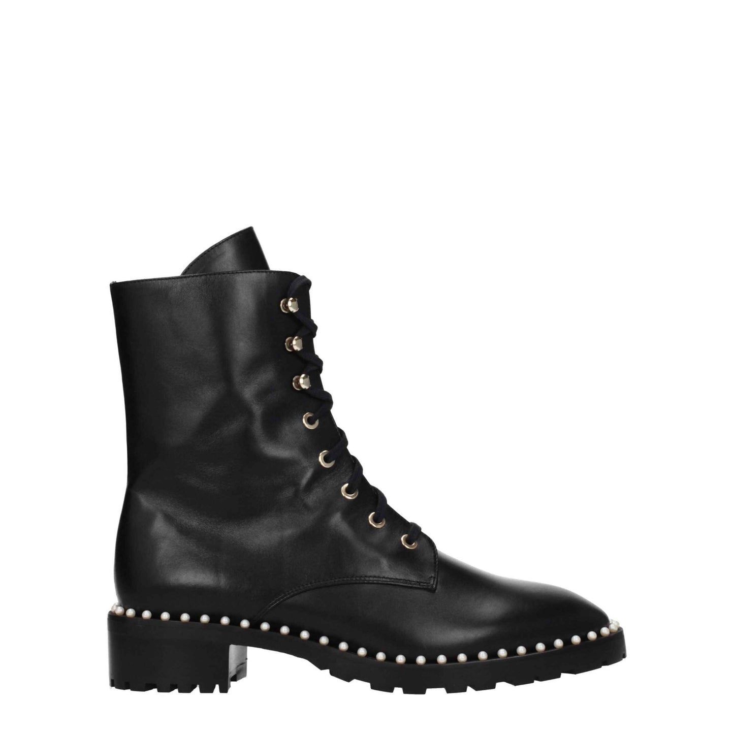 Stuart Weitzman Black Leather Ankle Boots by Stuart Weitzman