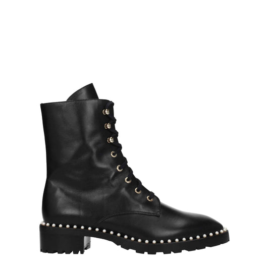 Stuart Weitzman Black Leather Ankle Boots by Stuart Weitzman