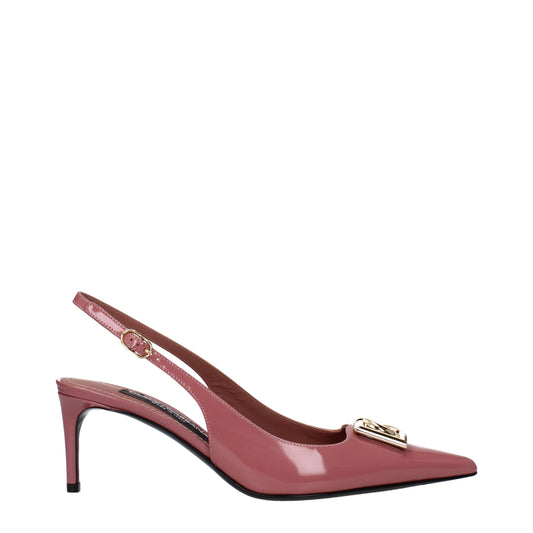 Dolce &amp; Gabbana Pink Leather High Heel Pumps