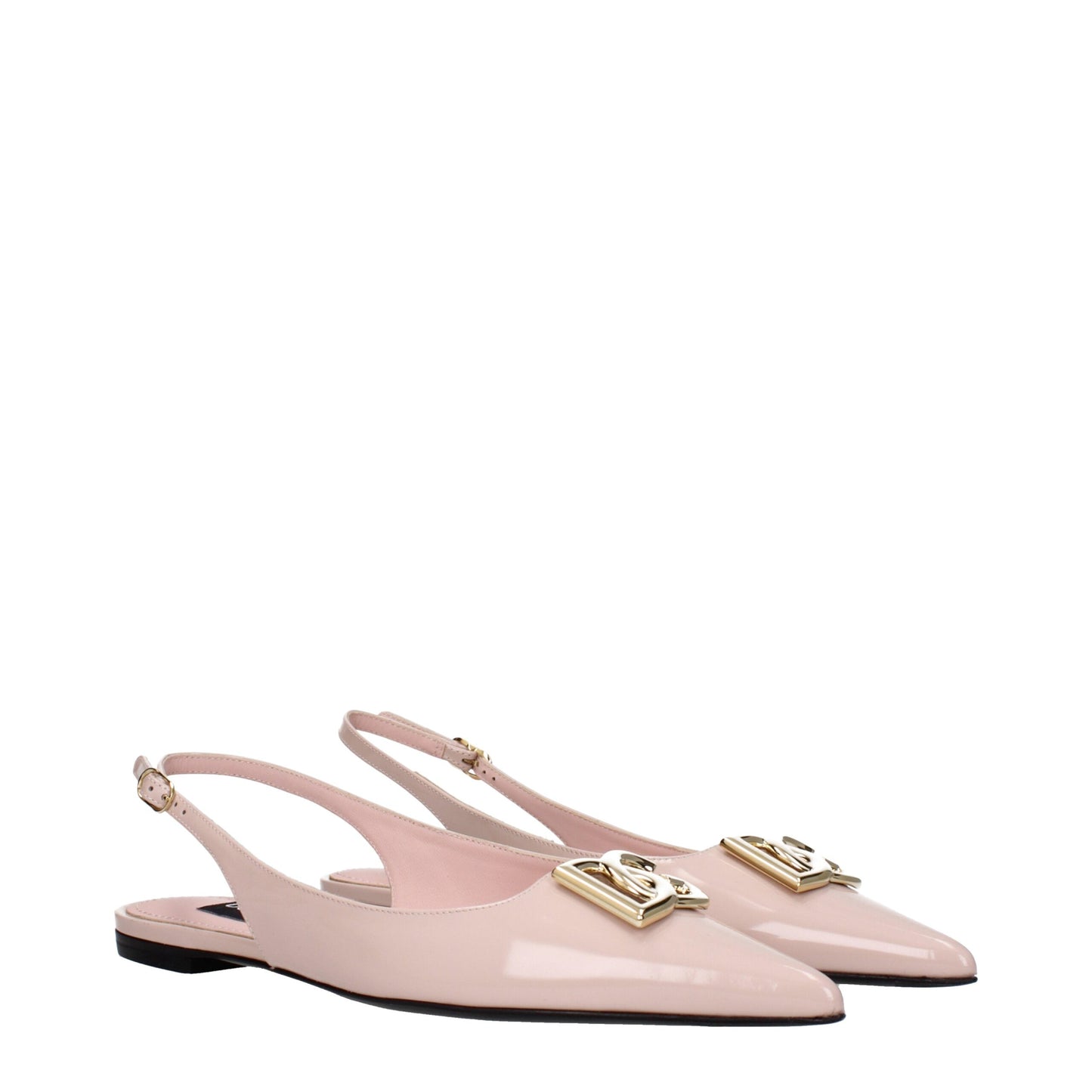 Dolce &amp; Gabbana Pink Leather Ballet Flats
