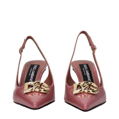 Dolce &amp; Gabbana Pink Leather High Heel Pumps