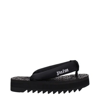 Palm Angels Black Fabric Flip Flop Sandals