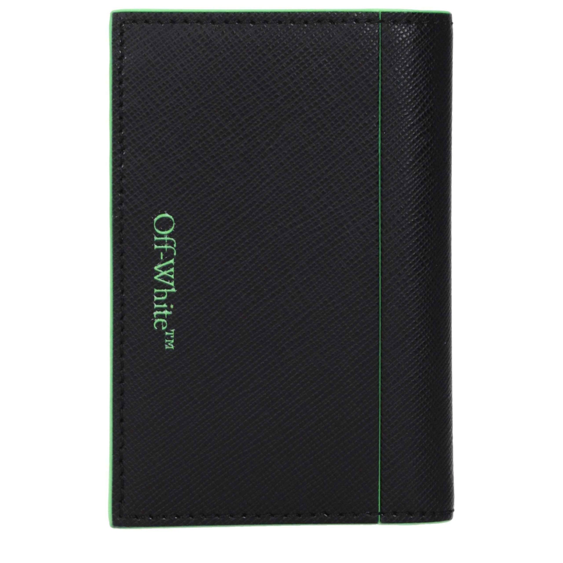Off-White Black Leather Cardholders
