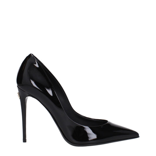 Dolce &amp; Gabbana Black Leather Broch