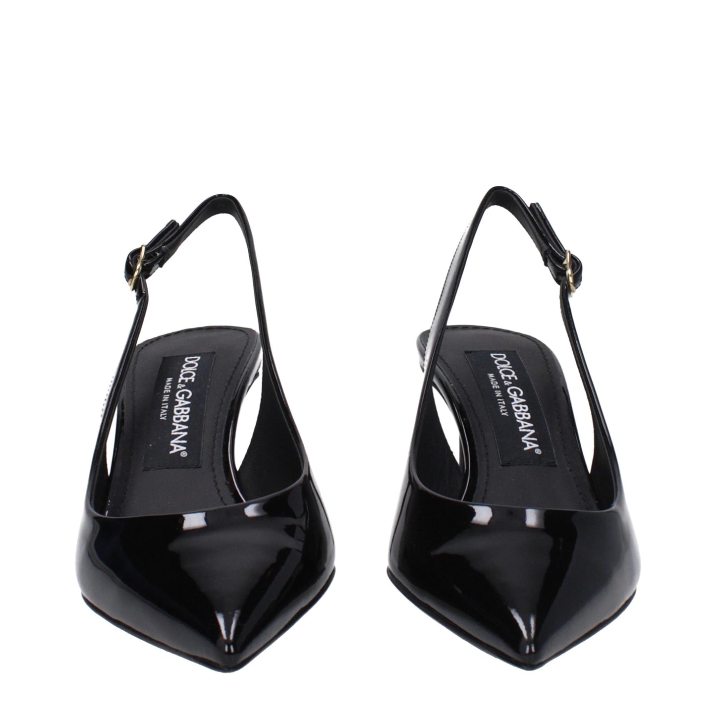 Dolce &amp; Gabbana Black Leather High Heel Pumps