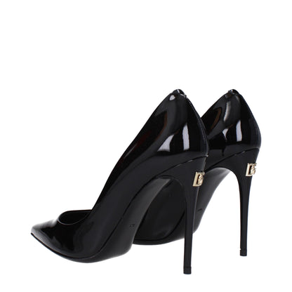 Dolce &amp; Gabbana Black Leather Broch