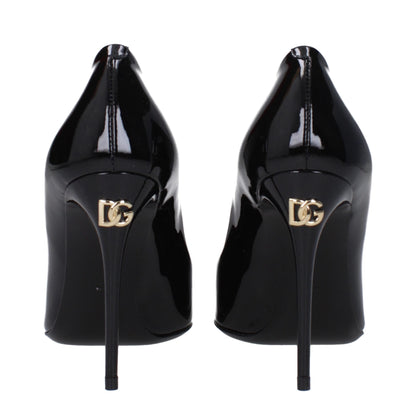 Dolce &amp; Gabbana Black Leather Broch