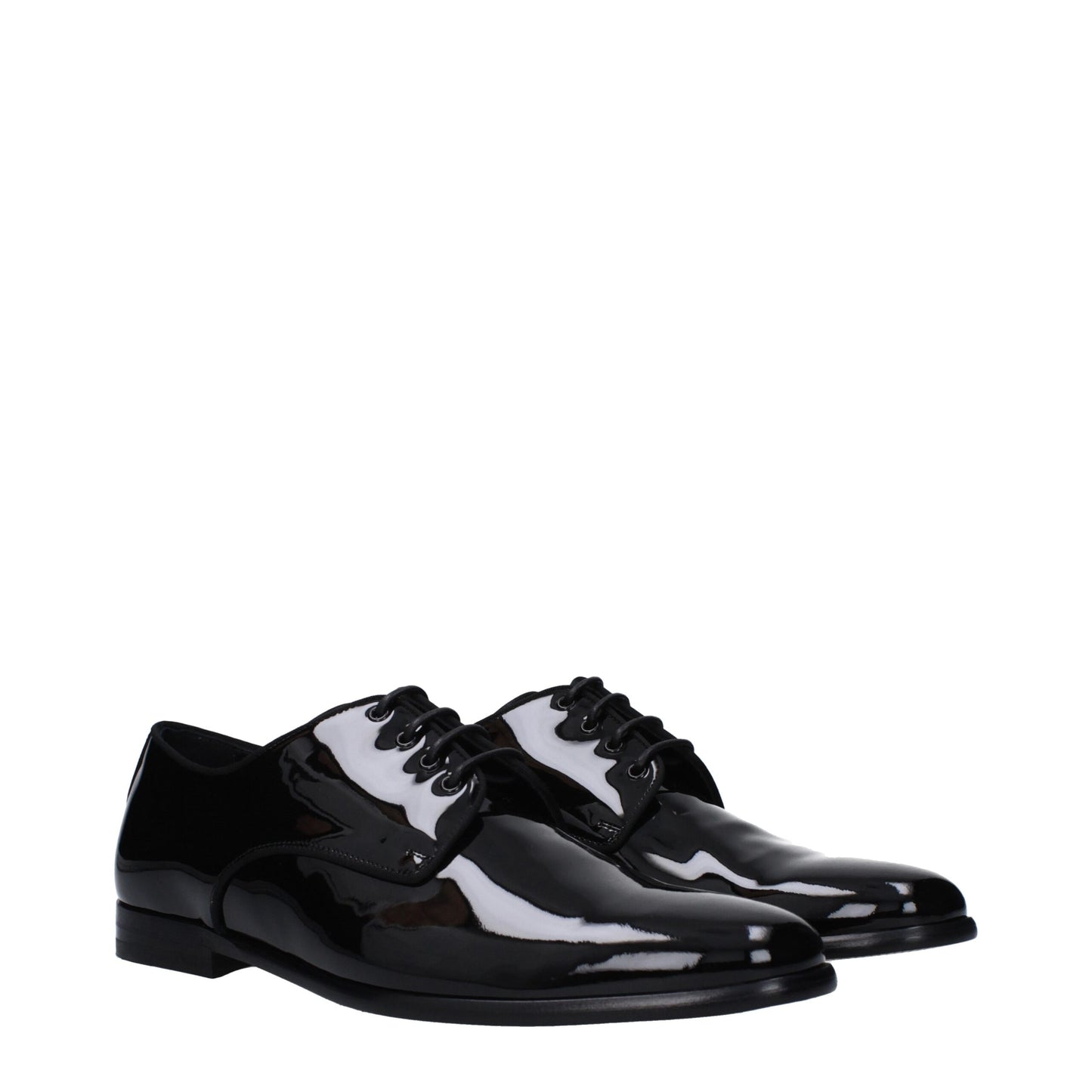 Dolce &amp; Gabbana Black Leather Oxfords And Derbies