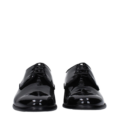 Dolce &amp; Gabbana Black Leather Oxfords And Derbies
