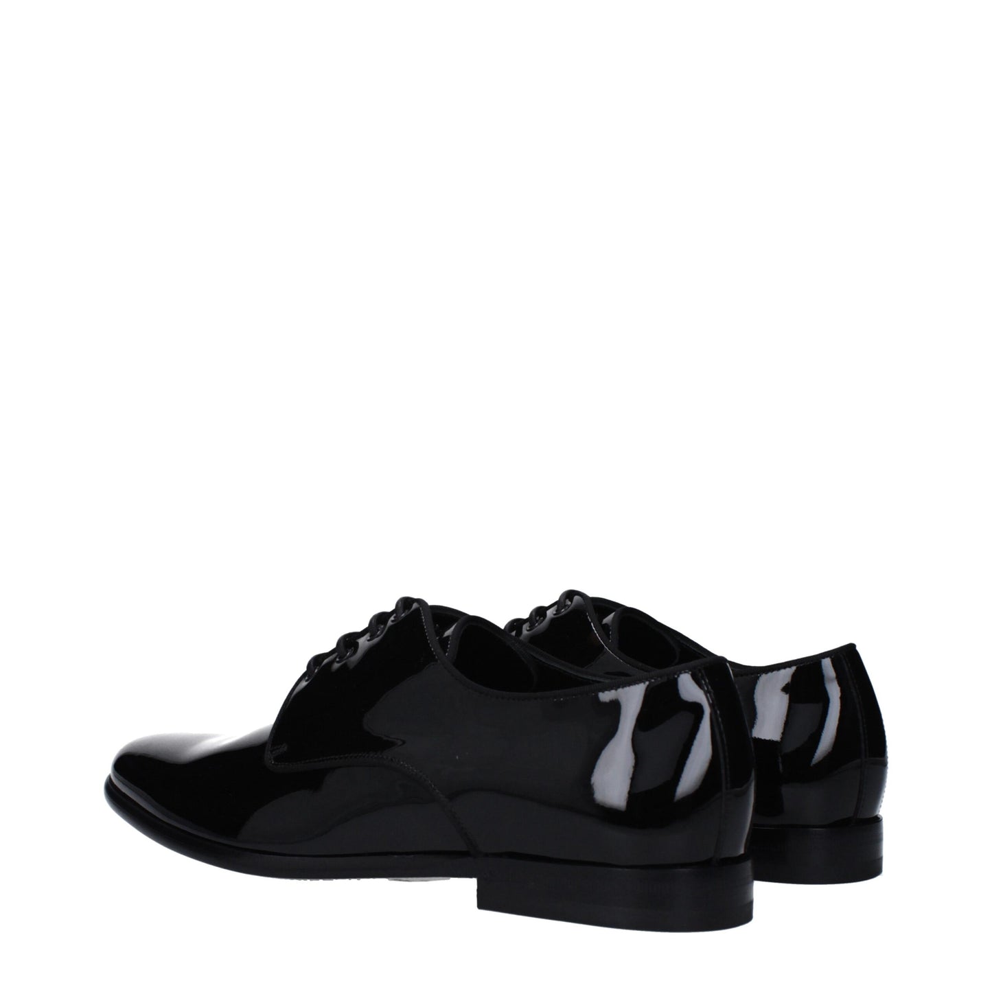 Dolce &amp; Gabbana Black Leather Oxfords And Derbies