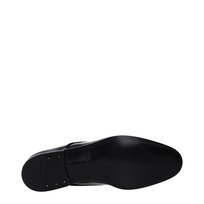 Dolce &amp; Gabbana Black Leather Oxfords And Derbies