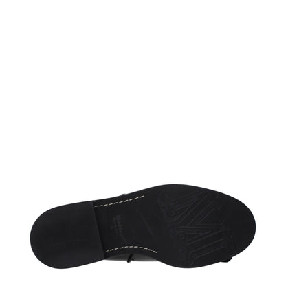 Max Mara Leren Oxfords en Derbies Zwart Luxe Collectie
