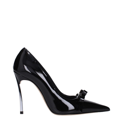 Casadei Black Leather Brooch