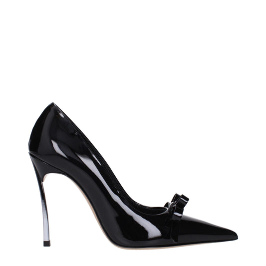 Casadei Black Leather Brooch
