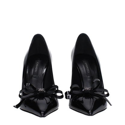 Casadei Black Leather Brooch