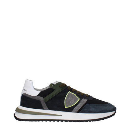 Philippe Model Leer Sneakers Blauw Low Tops Luxe Comfort
