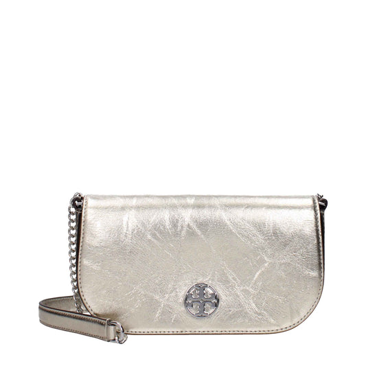 Tory Burch Crossbody Leer Tas Luxe Elegante Vintage - Goud