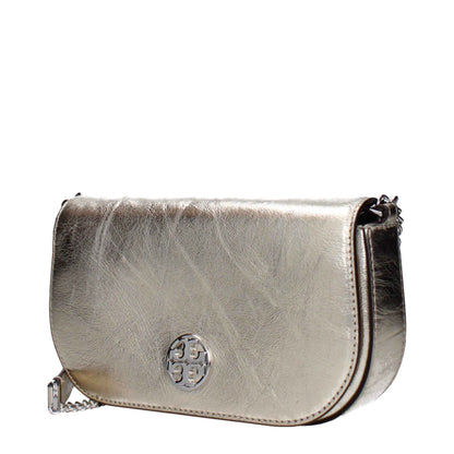 Tory Burch Crossbody Leer Tas Luxe Elegante Vintage - Goud