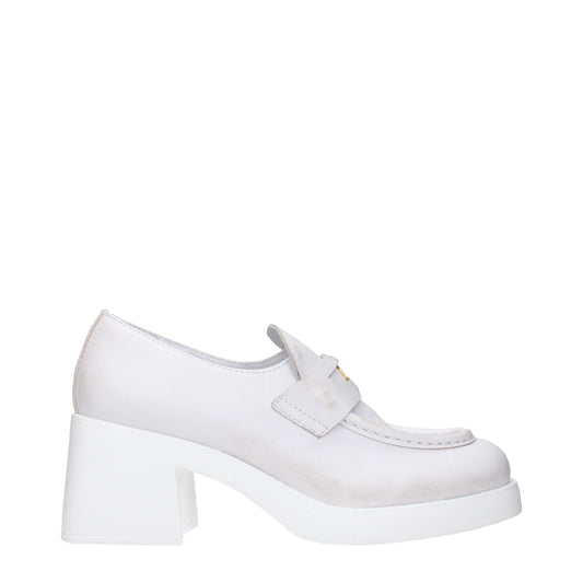 Miu Miu White Leather Brooch