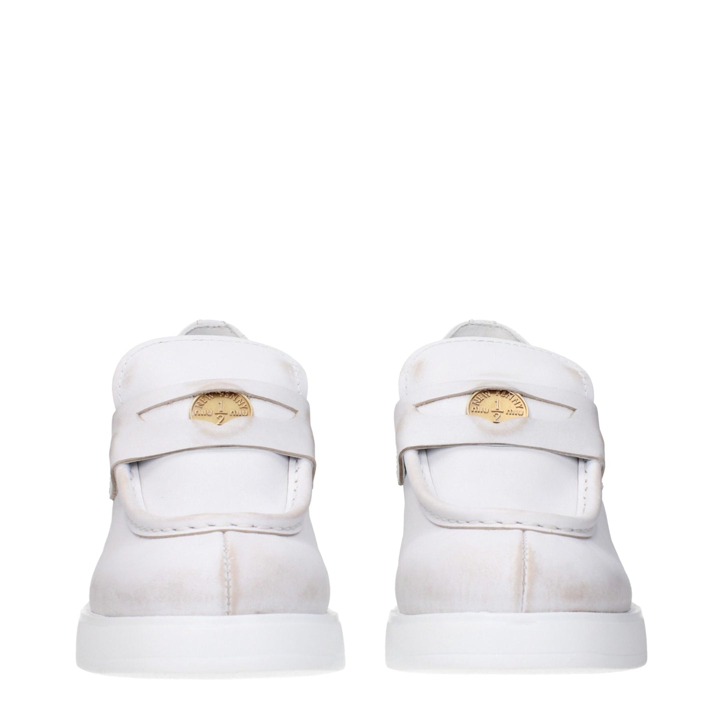 Miu Miu White Leather Brooch