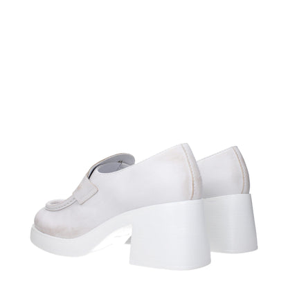 Miu Miu White Leather Brooch