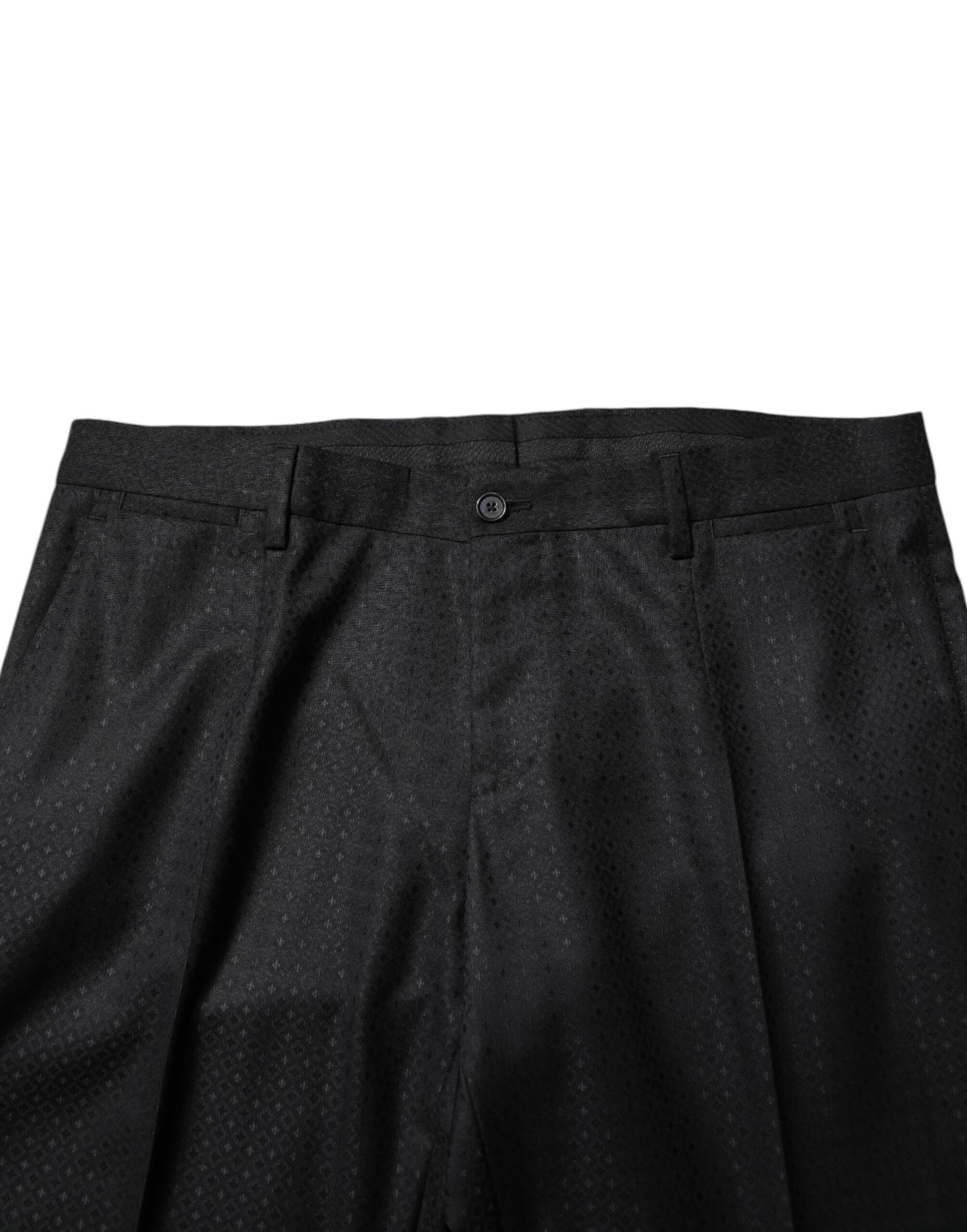 Dolce &amp; Gabbana Black Jacquard Single Breasted 2 Piece Suit