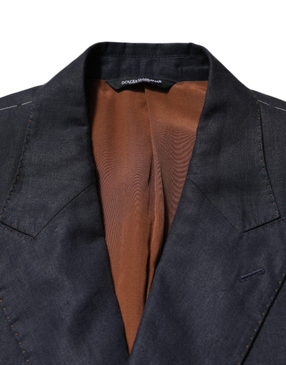 Dolce &amp; Gabbana Dark Blue Double Breasted 2 Piece Suit
