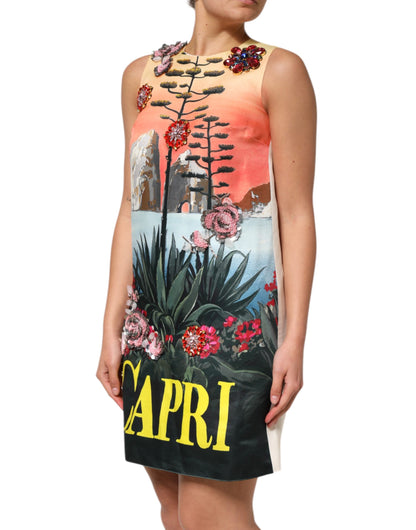 Dolce &amp; Gabbana Multicolor Crystal Embellished A-line Mini Dress