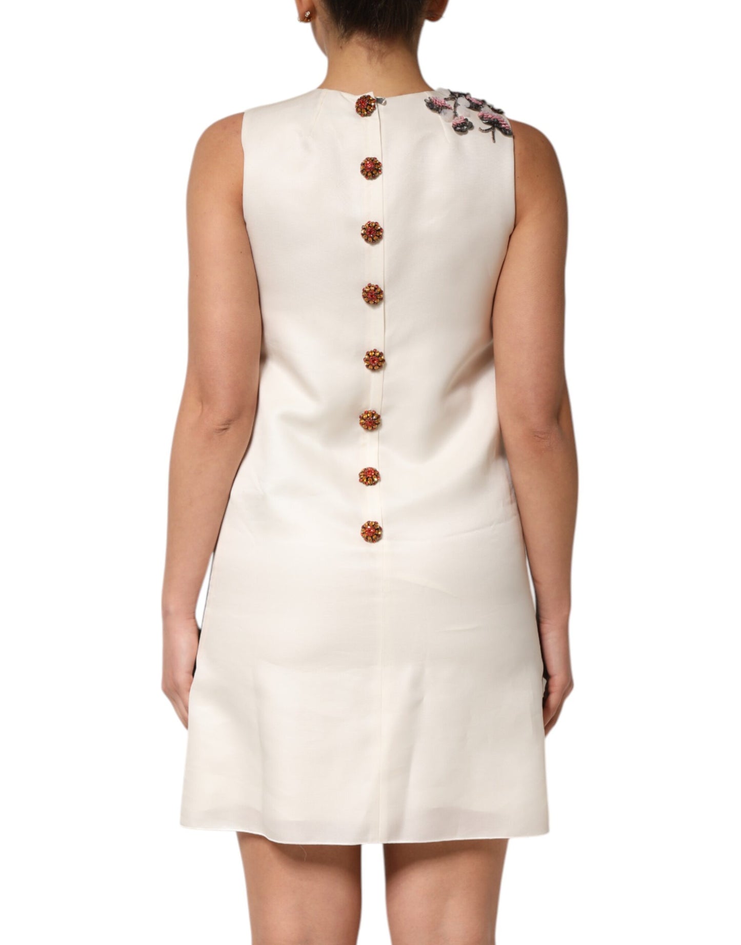 Dolce &amp; Gabbana Multicolor Crystal Embellished A-line Mini Dress