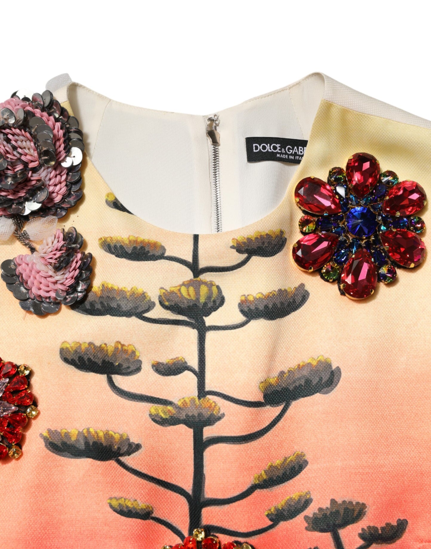 Dolce &amp; Gabbana Multicolor Crystal Embellished A-line Mini Dress