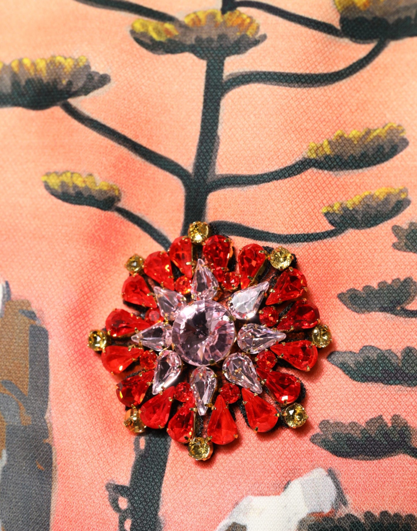Dolce &amp; Gabbana Multicolor Crystal Embellished A-line Mini Dress