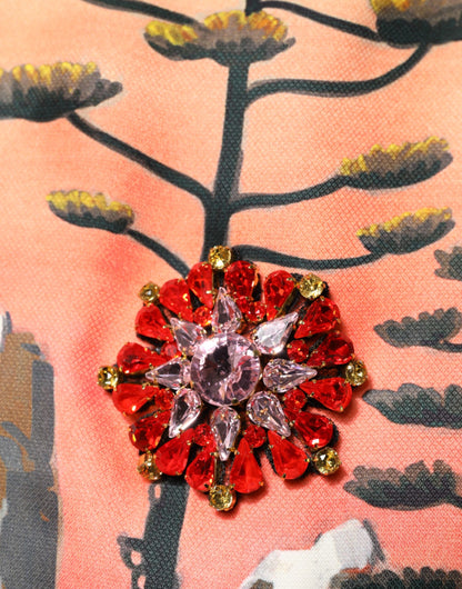 Dolce &amp; Gabbana Multicolor Crystal Embellished A-line Mini Dress