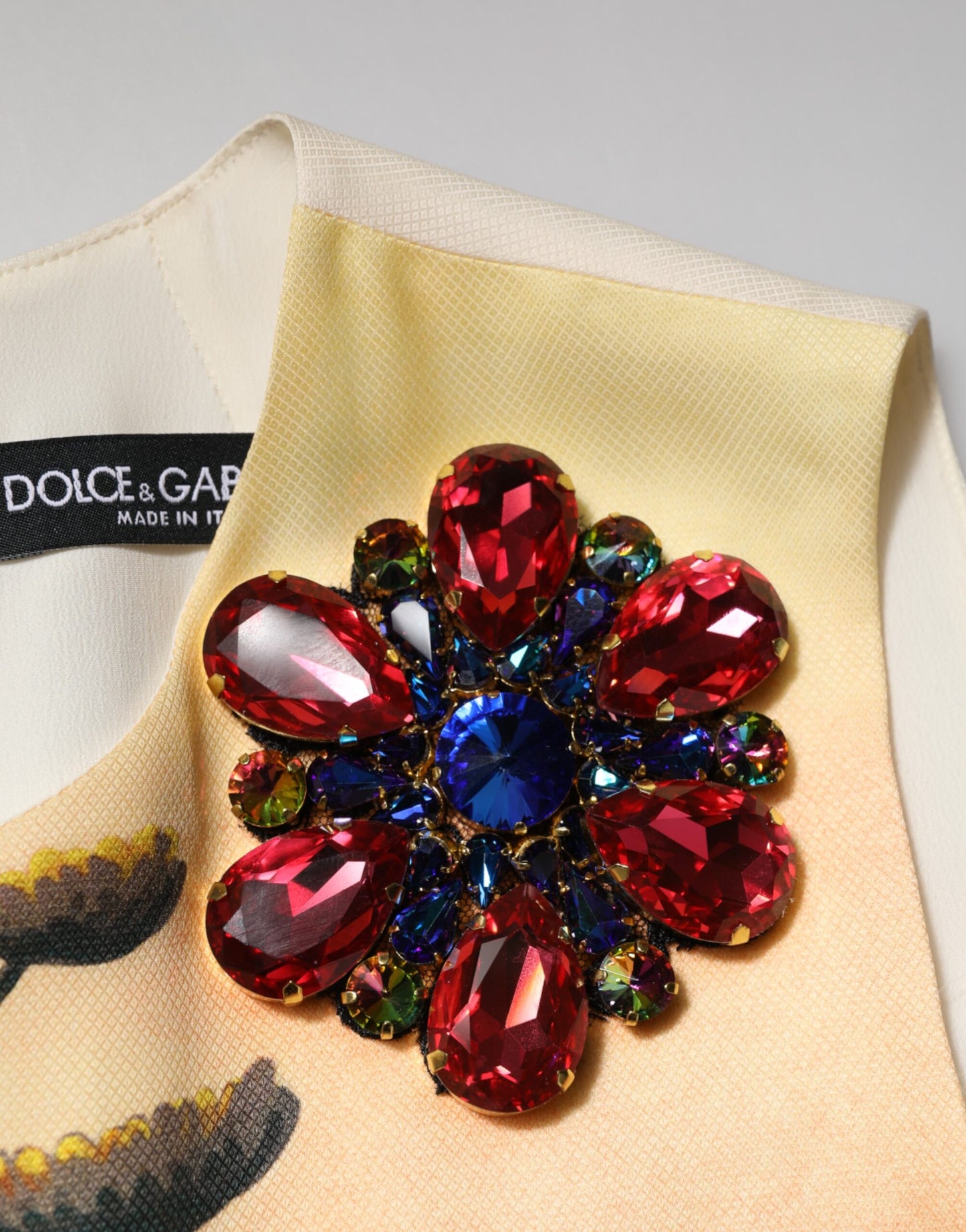 Dolce &amp; Gabbana Multicolor Crystal Embellished A-line Mini Dress