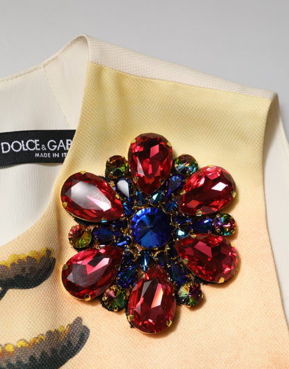 Dolce &amp; Gabbana Multicolor Crystal Embellished A-line Mini Dress