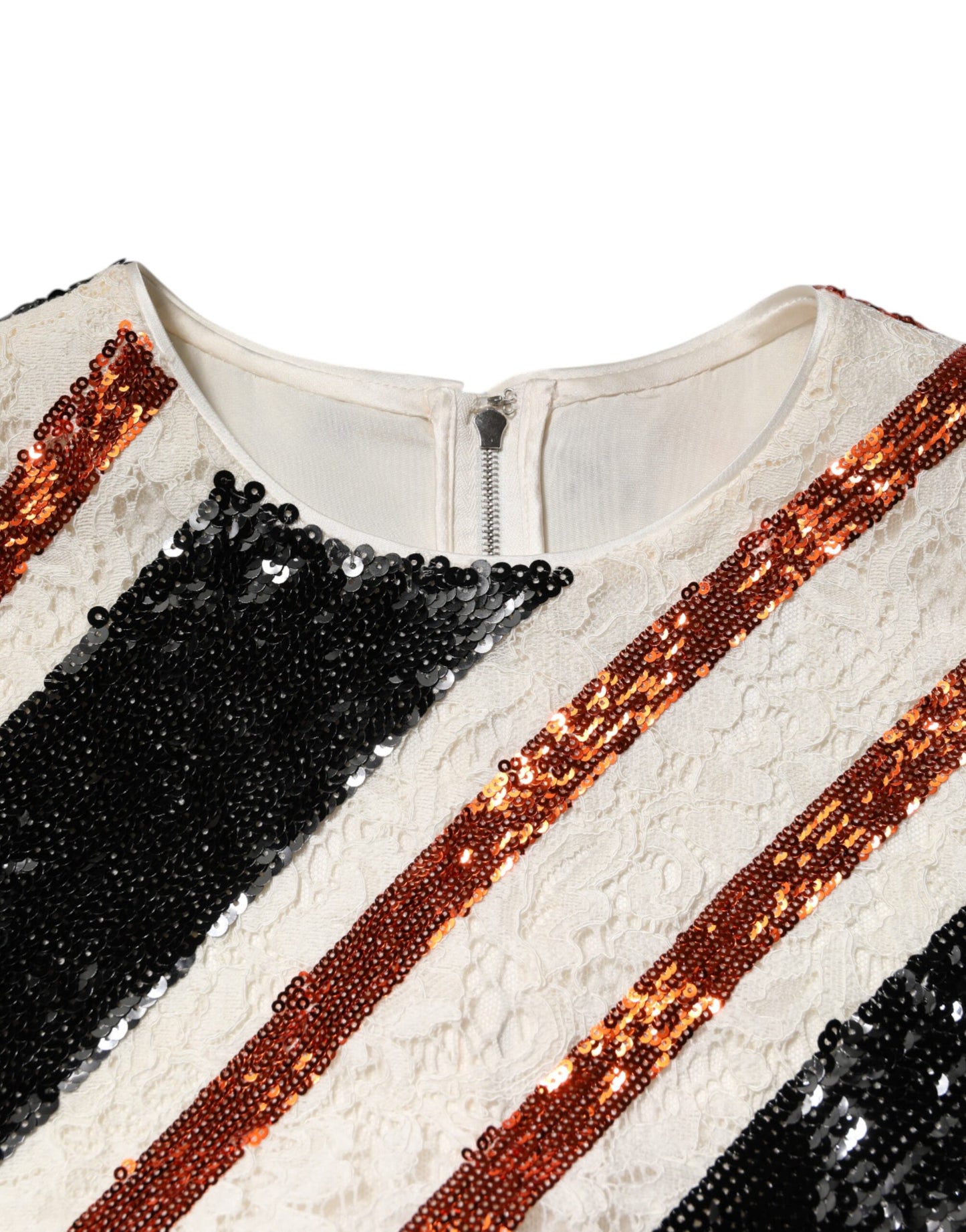 Dolce &amp; Gabbana Multicolor Sequin Embellished Shift Dress