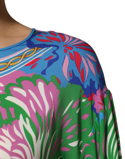 Dolce &amp; Gabbana Multicolor Floral Printed Tunic Blouse Top