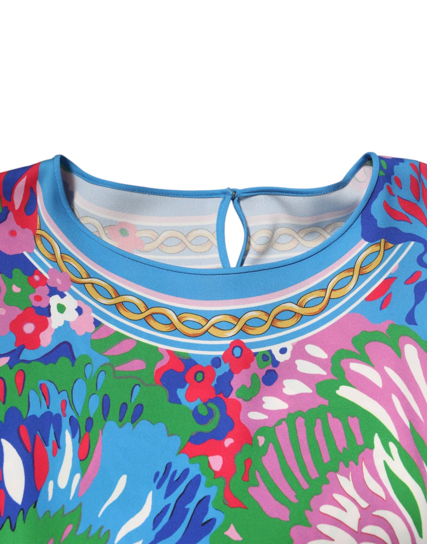 Dolce &amp; Gabbana Multicolor Floral Printed Tunic Blouse Top